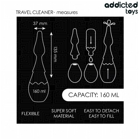 Addicted Toys Model 1 - Przenośny system czyszczący do akcesoriow, 160 ml Addicted Toys Model 1 - Przenośny system czyszczący do akcesoriow, 160 ml