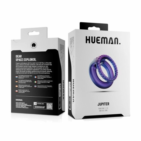 Hueman Jupiter - Pierścień Wibrujący Podwojny USB Fioletowy Hueman Jupiter - Pierścień Wibrujący Podwojny USB Fioletowy