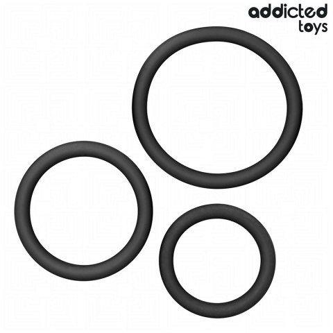 Addicted Toys Zestaw 3 Pierścieni Silikonowych Model 2 - Komfort i Wytrzymałość Addicted Toys Zestaw 3 Pierścieni Silikonowych Model 2 - Komfort i Wytrzymałość