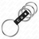 KINK Zestaw 4 metalowych pierścieni anatomicznych połączonych skorą 3,7-5 cm