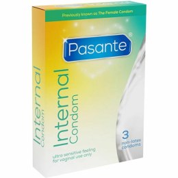 Pasante Internal Bezlateksowa Prezerwatywa Wewnętrzna 3 sztuki