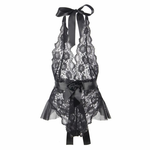 Subblime Body z falbankami czarne L/XL - elegancka bielizna damska Subblime Body z falbankami czarne L/XL - elegancka bielizna damska