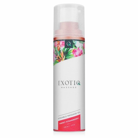 Exotiq Olejek do Masażu Sweet Strawberry 100 ml, odżywczy, zapach truskawki Exotiq Olejek do Masażu Sweet Strawberry 100 ml, odżywczy, zapach truskawki
