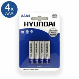 Hyundai Baterie AAA 1.5V 4 sztuki długotrwałe zasilanie alkaliczne