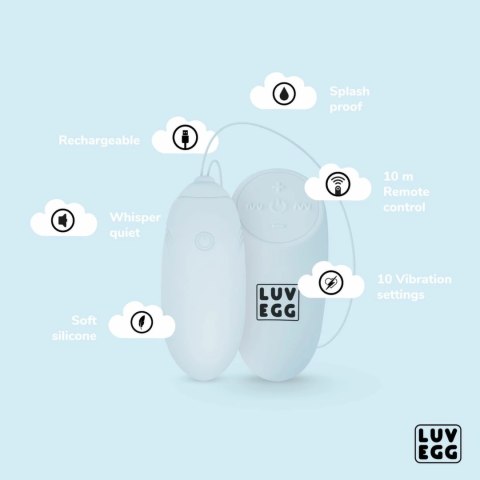 Jajeczko wibrujące na pilota LUV EGG Blue Jajeczko wibrujące na pilota LUV EGG Blue