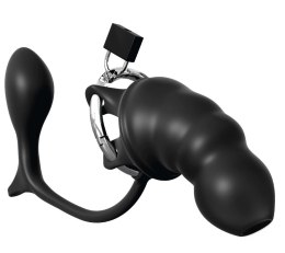 Anal Fantasy Czarna klatka zabezpieczająca z elementem anatomicznym