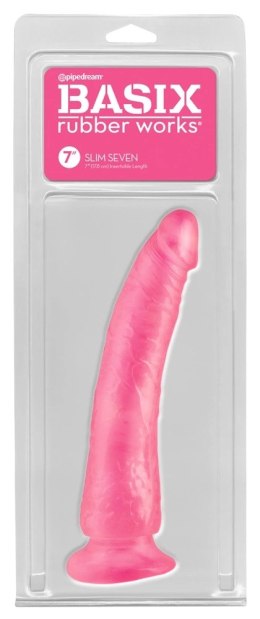 Basix Slim 7 Pink - Model anatomiczny z przyssawką, 20,5 cm
