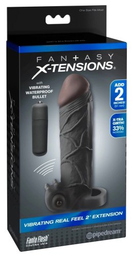 Fantasy X-Tensions Vibrating Extension Czarny 5,1cm +33% Rozmiar