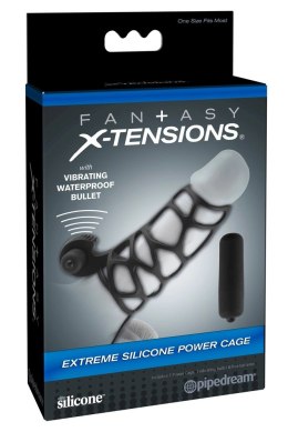 Fantasy X-Tensions silikonowa nakładka intymna z wibrobullete 12 cm