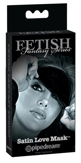 Fetish Czarna Maska Satynowa Na Oczy z Elastyczną Taśmą Onesize