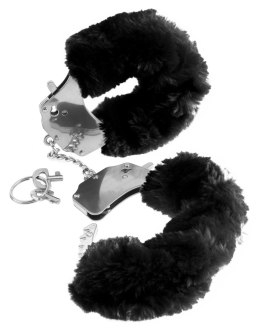 Fetish Fantasy Kajdanki Black Pluszowe z Kluczykiem Regulowane O8,9cm
