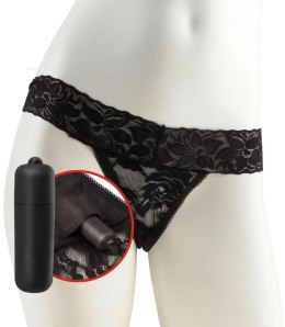 Fetish Fantasy Series Hanky Spank Me - Koronkowe stringi z systemem wibracji, czarne