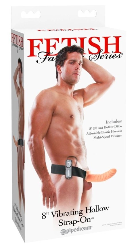 Fetish Fantasy Series Uprząż z pustym wkładem i wibracjami cielista 20 cm Fetish Fantasy Series Uprząż z pustym wkładem i wibracjami cielista 20 cm