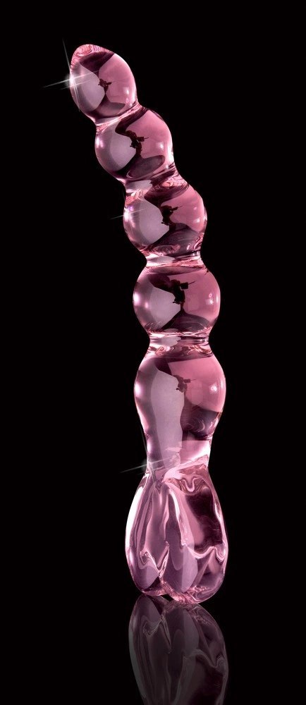 Icicles Model 24 szklany masażer kulkowy z sercem 20 cm Icicles Model 24 szklany masażer kulkowy z sercem 20 cm