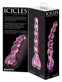 Icicles Model 24 szklany masażer kulkowy z sercem 20 cm