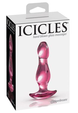 Icicles Model 26 - Szklany masażer anatomiczny ręcznie wykonany 11 cm