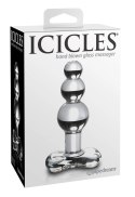 Icicles Szklany Korek Masażer z Wypustkami 10,5 cm Hipoalergiczny