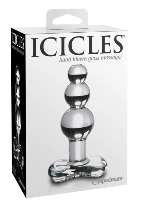 Icicles Szklany Korek Masażer z Wypustkami 10,5 cm Hipoalergiczny