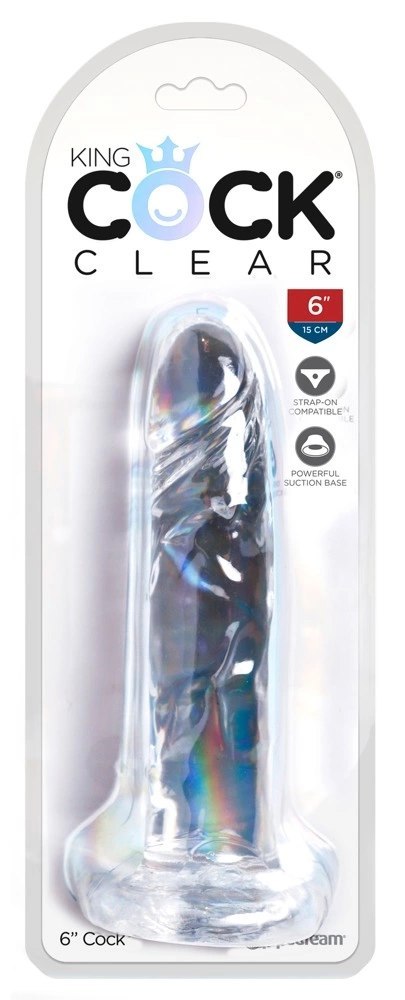 King Cock Clear Model Transparentny 15 cm z Przyssawką King Cock Clear Model Transparentny 15 cm z Przyssawką