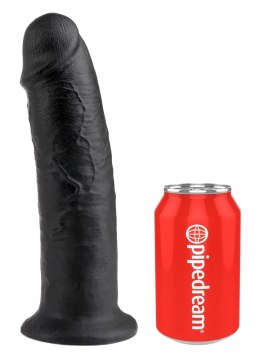 King Cock Czarny Model Zakrzywiony 25 cm z Przyssawką PVC
