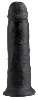 King Cock Czarny Model Zakrzywiony 25 cm z Przyssawką PVC