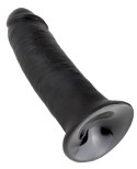King Cock Czarny Model Zakrzywiony 25 cm z Przyssawką PVC