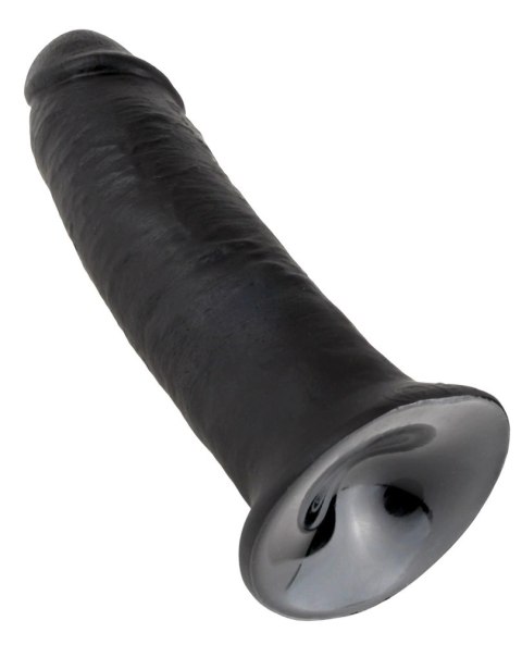 King Cock Czarny Model Zakrzywiony 25 cm z Przyssawką PVC King Cock Czarny Model Zakrzywiony 25 cm z Przyssawką PVC