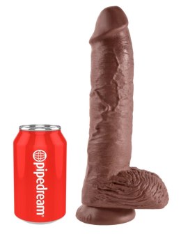 King Cock Model 25 cm - brązowy, anatomiczny kształt, przyssawka