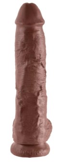 King Cock Model 25 cm - brązowy, anatomiczny kształt, przyssawka