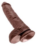 King Cock Model 25 cm - brązowy, anatomiczny kształt, przyssawka