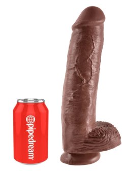 King Cock Model 28 cm brązowy - anatomiczny kształt, przyssawka