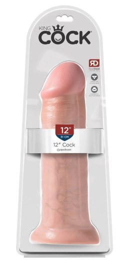 King Cock Model 31 cm z przyssawką, jasny odcień skory
