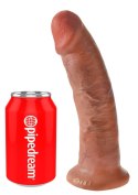 King Cock Model Zakrzywiony Przyssawka 24 cm ciemny PVC