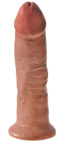 King Cock Model Zakrzywiony Przyssawka 24 cm ciemny PVC