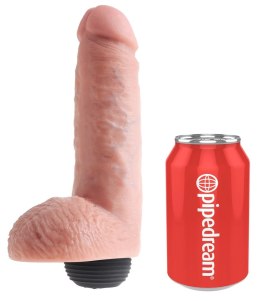 King Cock Model z Systemem Wyrzutu, 20 cm, jasny, PVC, silikon