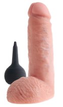 King Cock Model z Systemem Wyrzutu, 20 cm, jasny, PVC, silikon