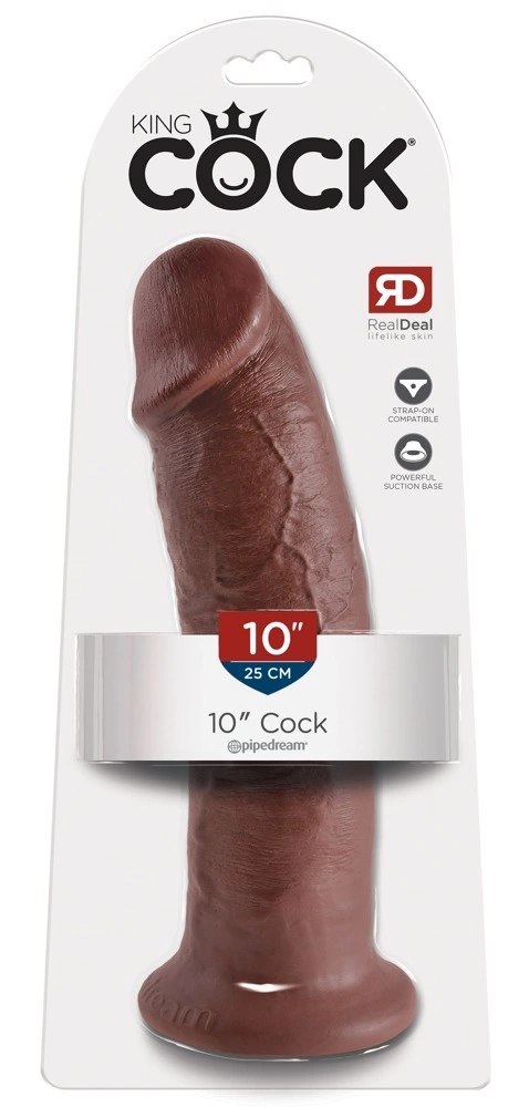 King Cock Zakrzywiony Model 25 cm z Przyssawką, brązowy od Pipedream King Cock Zakrzywiony Model 25 cm z Przyssawką, brązowy od Pipedream