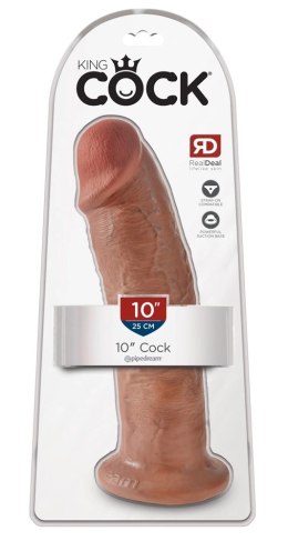 King Cock Zakrzywiony Model z Przyssawką 25 cm Ciemny PVC
