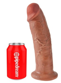 King Cock Zakrzywiony Model z Przyssawką 25 cm Ciemny PVC