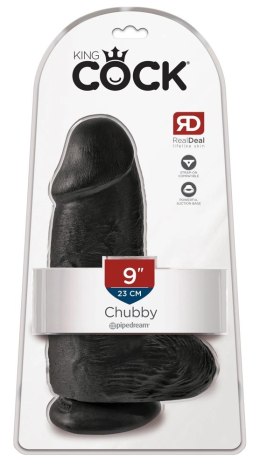 King Cock model 23 cm czarny z przyssawką - anatomiczna forma PVC