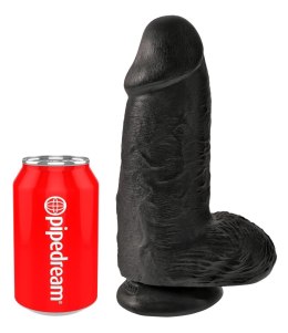 King Cock model 23 cm czarny z przyssawką - anatomiczna forma PVC