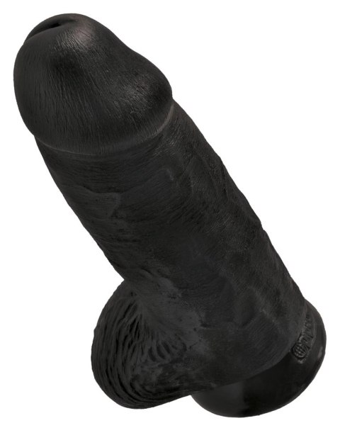 King Cock model 23 cm czarny z przyssawką - anatomiczna forma PVC King Cock model 23 cm czarny z przyssawką - anatomiczna forma PVC