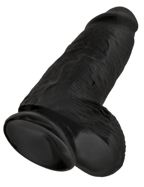 King Cock model 23 cm czarny z przyssawką - anatomiczna forma PVC King Cock model 23 cm czarny z przyssawką - anatomiczna forma PVC