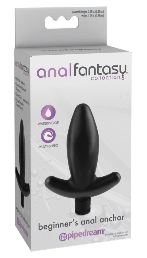 Pipedream Anal Fantasy stożkowy korek intymny z wibracjami 8 cm czarny Pipedream Anal Fantasy stożkowy korek intymny z wibracjami 8 cm czarny