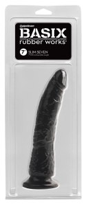 Pipedream Basix Slim 7 Czarny - model anatomiczny z przyssawką 20,5 cm