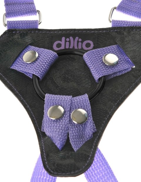 Pipedream Dillio Uprząż Strap-On z elementem PVC 19cm fioletowy Pipedream Dillio Uprząż Strap-On z elementem PVC 19cm fioletowy