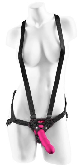 Pipedream Dillio Uprząż z Rożowym Modelem 16 cm - Regulowana, PVC