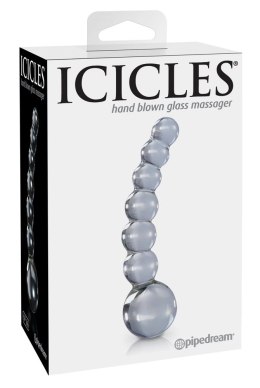 Pipedream Icicles 29 - Szklany masażer kulkowy, długość 12 cm