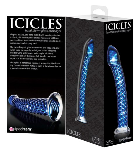 Pipedream Icicles Model 24 - Zakrzywione szklane narzędzie intymne 19 cm Pipedream Icicles Model 24 - Zakrzywione szklane narzędzie intymne 19 cm
