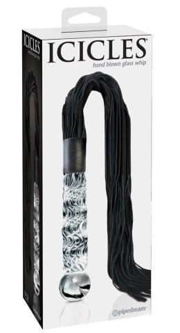 Pipedream Icicles No. 38 - szklany model z rączką i paskami, 63 cm